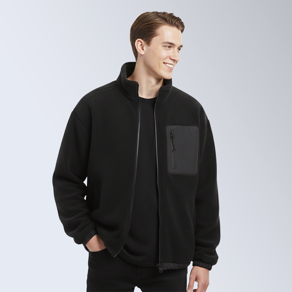 Campera Polar Flip Reversible Negro