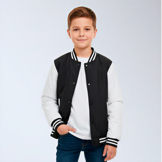 Campera California Niño Negro/Blanco