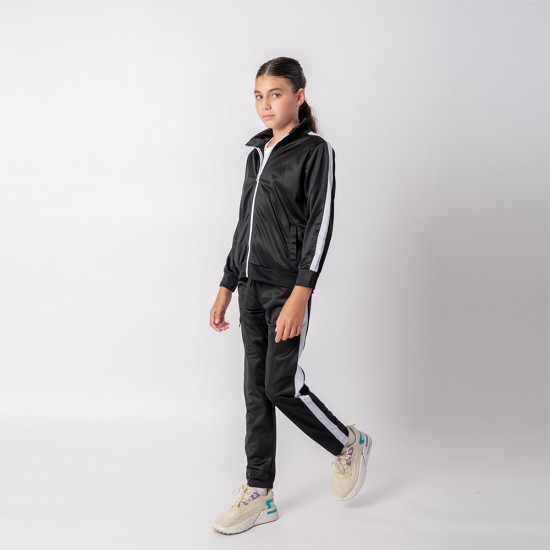 Campera deportiva niño negro/blanco