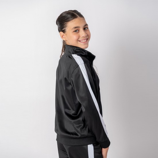 Campera deportiva niño negro/blanco