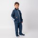 Campera deportiva niño azul/blanco