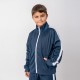 Campera deportiva niño azul/blanco