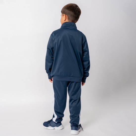 Campera deportiva niño azul/blanco