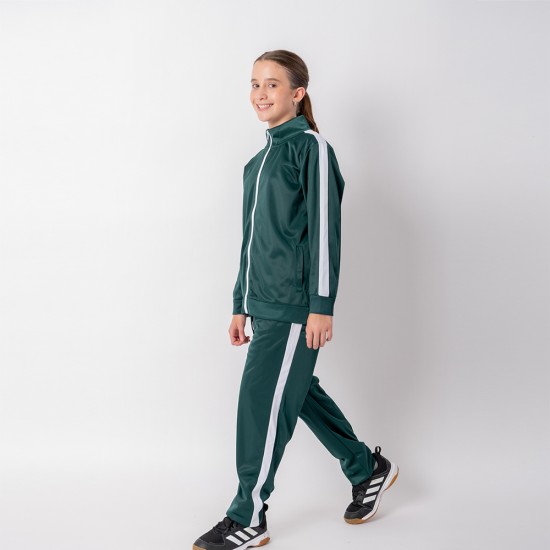Campera Deportiva Niño Verde/Blanco