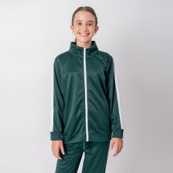 Campera Deportiva Niño Verde/Blanco