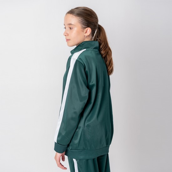 Campera Deportiva Niño Verde/Blanco