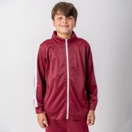 Campera Deportiva Niño Bordeaux/Blanco