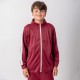 Campera Deportiva Niño Bordeaux/Blanco
