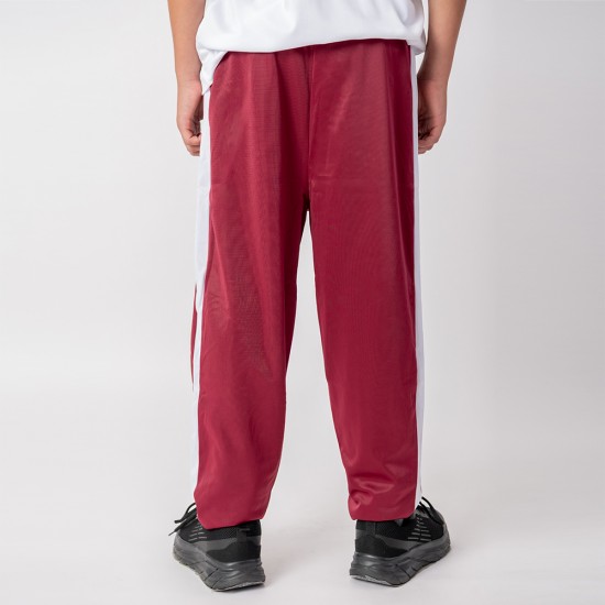 Pantalon Deportivo Niño Bordeaux/Blanco