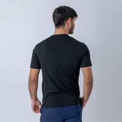 CAMISETA SLIM CUELLO EN U NEGRO