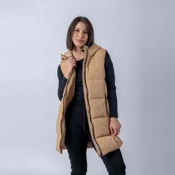 Chaleco Dama Inflado Beige