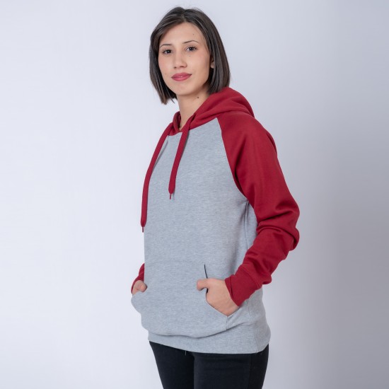 Canguro Felpa SW gris melange/bordeaux Canguro Felpa SW gris melange/bordeaux