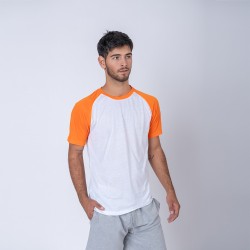 Camiseta Subliprint blanco/naranja