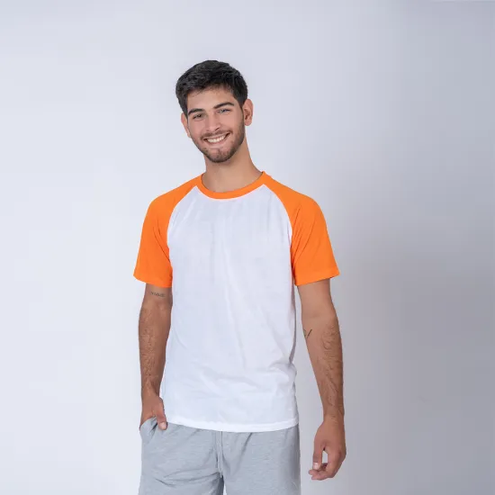 Camiseta Subliprint blanco/naranja