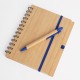 Libreta tapa bamboo con bolígrafo 70 hojas AZUL Libreta tapa bamboo con bolígrafo 70 hojas AZUL