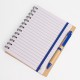 Libreta tapa bamboo con bolígrafo 70 hojas AZUL Libreta tapa bamboo con bolígrafo 70 hojas AZUL