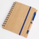 Libreta tapa bamboo con bolígrafo 70 hojas AZUL Libreta tapa bamboo con bolígrafo 70 hojas AZUL