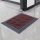 Piso Felpudo Encastrable 15x15 Negro/Rojo