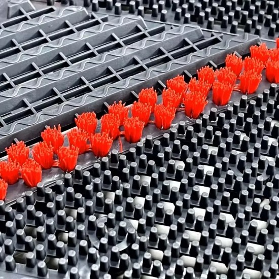 Piso Felpudo Encastrable 15x15 Negro/Gris