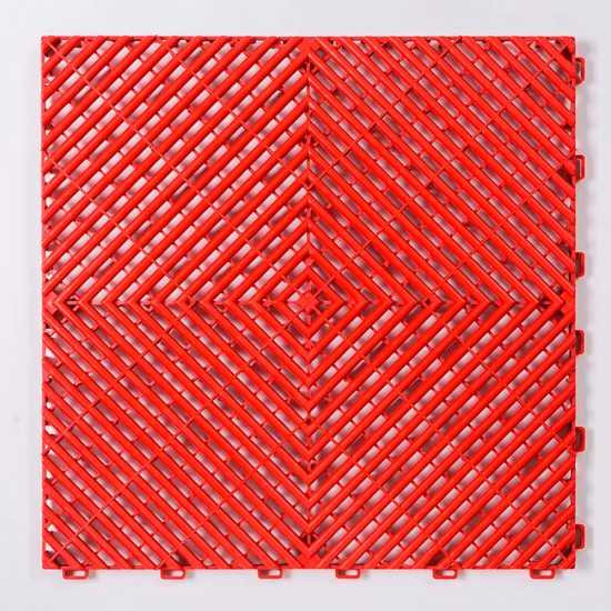 Piso Plástico Encastrable 40x40cm Rojo
