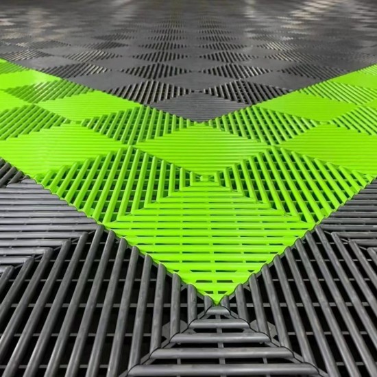 Piso Plástico Encastrable 40x40cm Negro