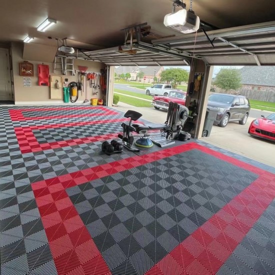 Piso Plástico Encastrable 40x40cm Gris