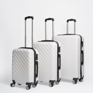 Set Valijas Abs 20" 24" 28" Blanco