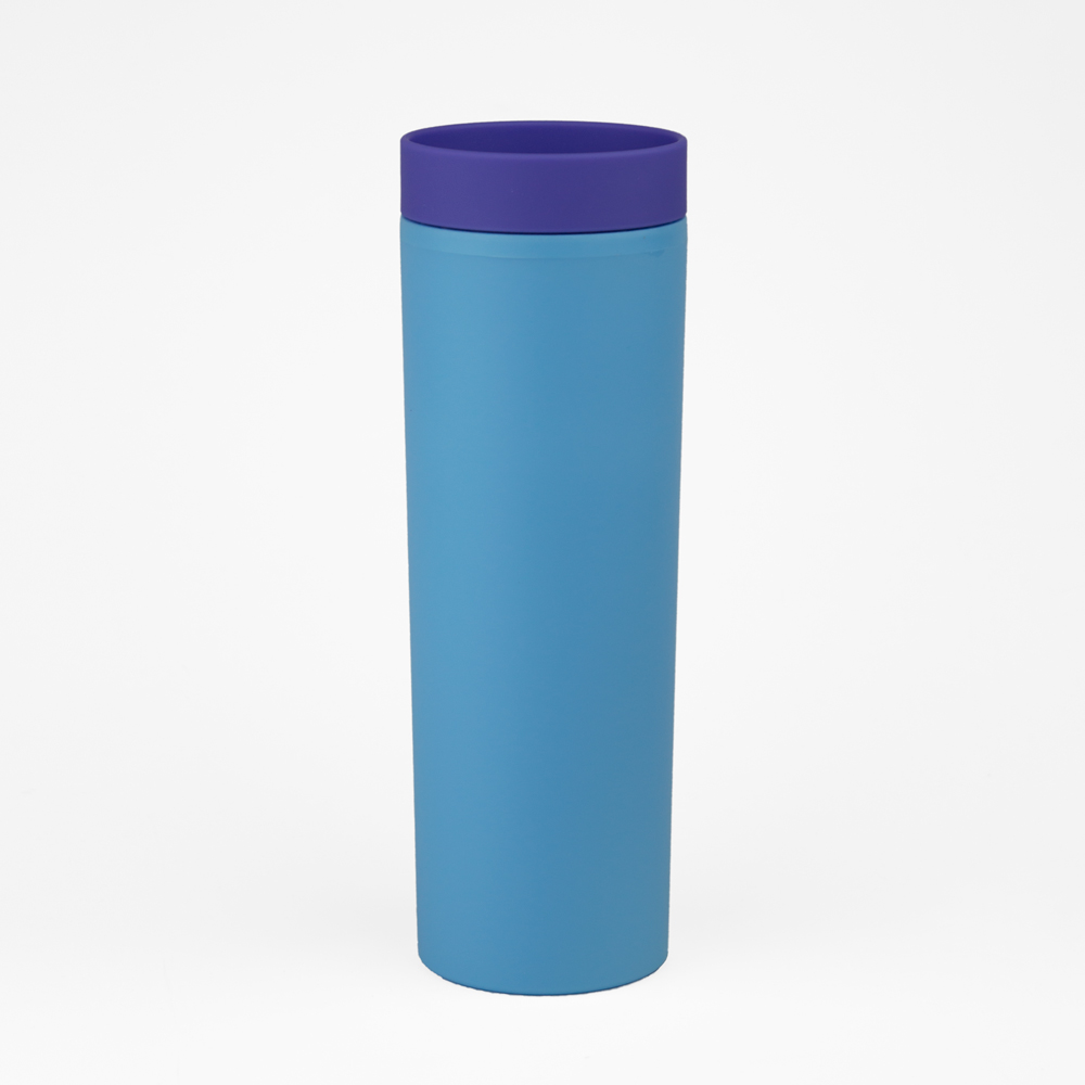 Vaso Plastico 500ml con Sorbito Cel. / Vio.
