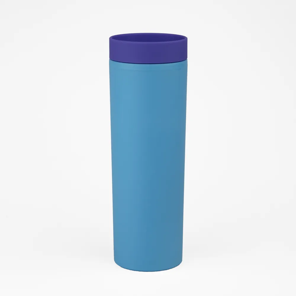 Vaso Plastico 500ml con Sorbito Cel. / Vio.