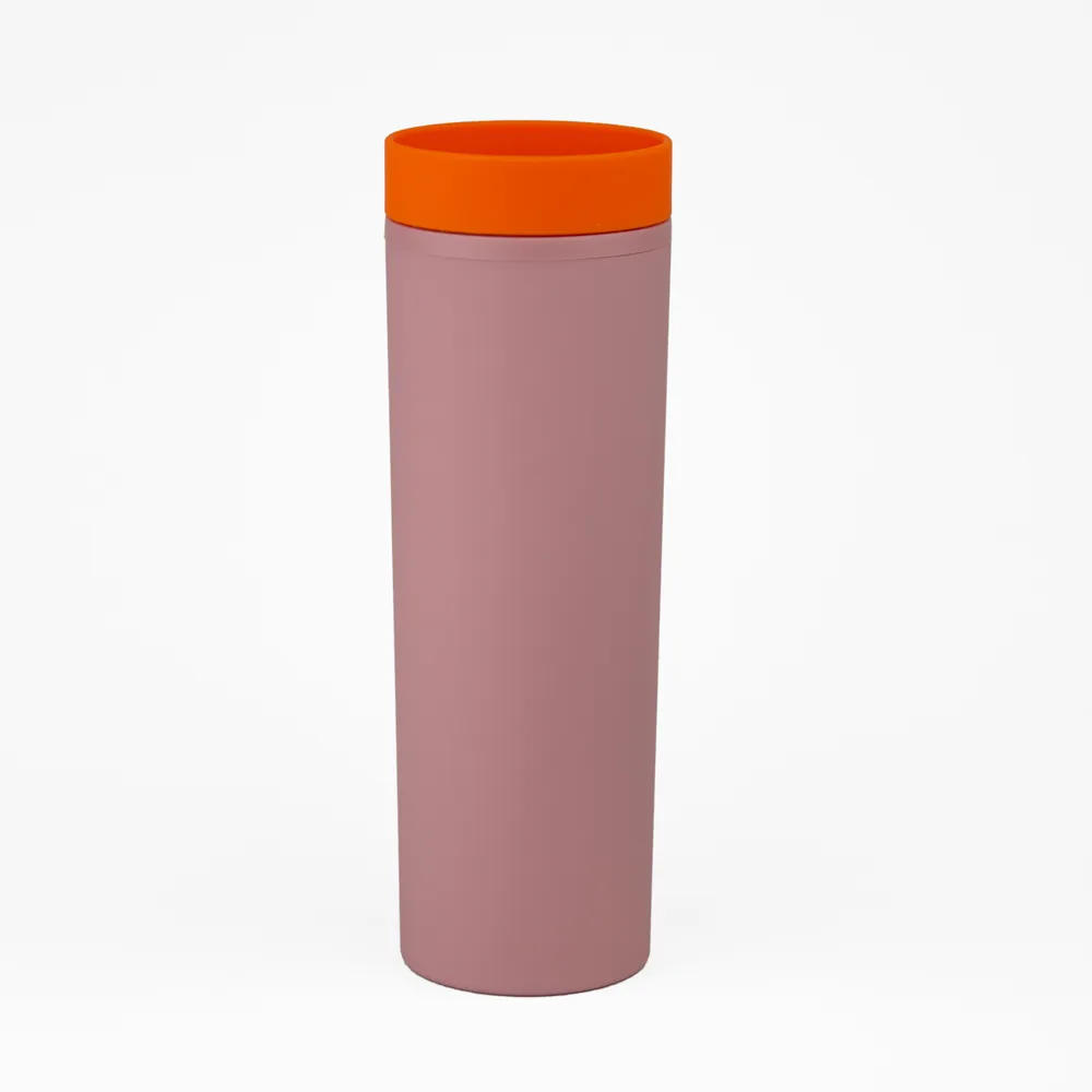Vaso Plastico 500ml con Sorbito Ros. / Nar.