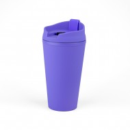 Vaso Plastico 450ml con Sorbito Violeta
