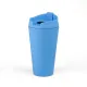 Vaso Plastico 450ml con Sorbito Celeste