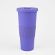 Vaso Plastico 680ml con Sorbito Violeta