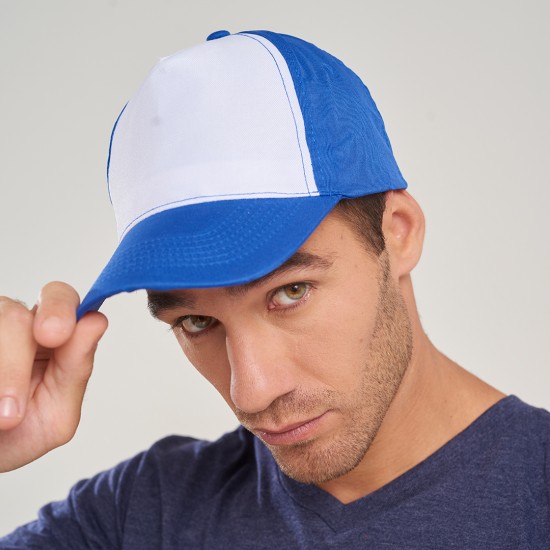Gorro Sublimable 5004 Azul Real/Blanco Gorro Sublimable 5004 Azul Real/Blanco