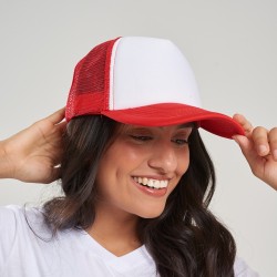 Gorro 5013 Trucker Rojo/Blanco