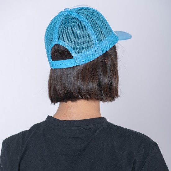 Gorro 5013 Trucker celeste/blanco