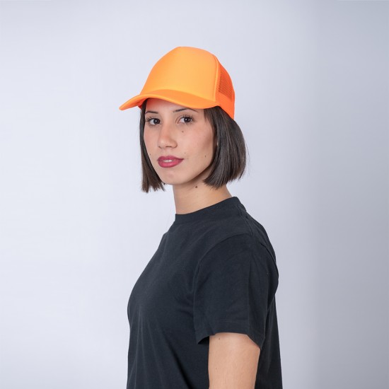 Gorro 5013 Trucker naranja fluo/naranja fluo