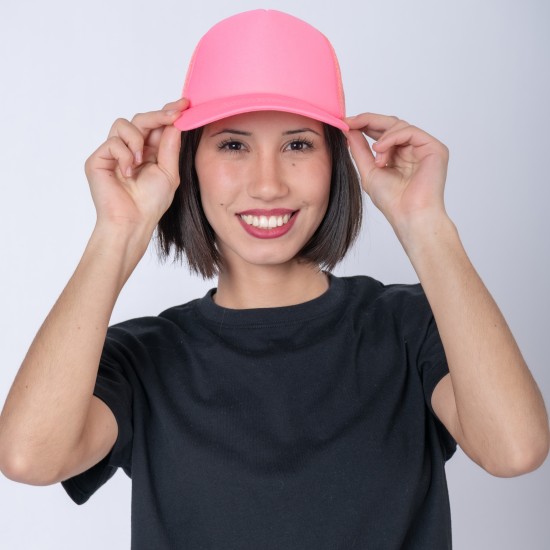 Gorro 5013 Mesh rosado fluo/rosado fluo