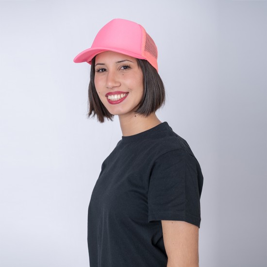 Gorro 5013 Mesh rosado fluo/rosado fluo