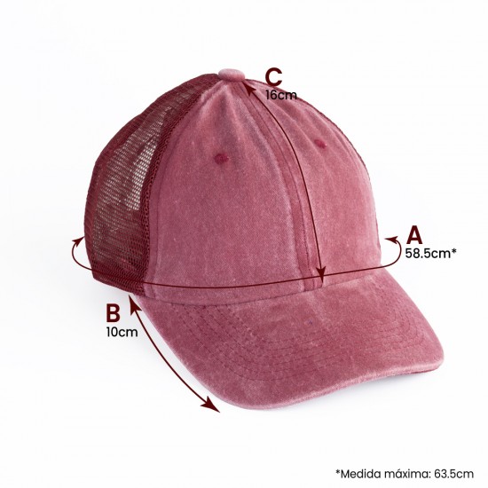 Gorro 5032 Lavado Mesh Bordeaux