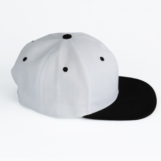 Gorro 5040 Visera Plana blanco/negro