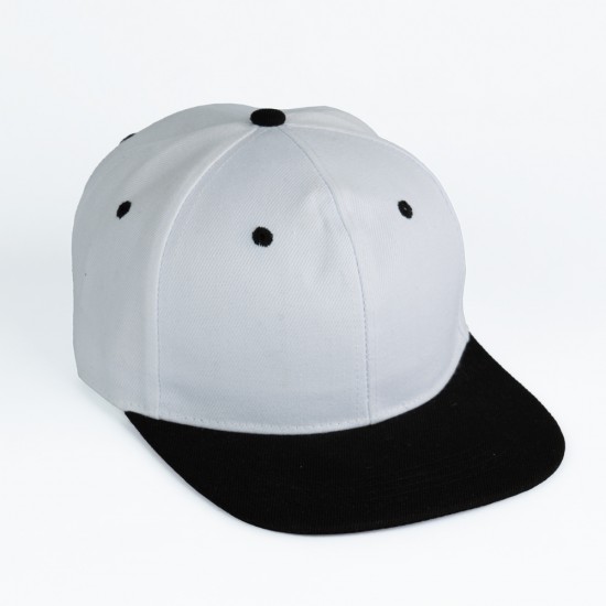 Gorro 5040 Visera Plana blanco/negro