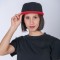 Gorro 5040 Visera Plana negro/rojo