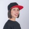 Gorro 5040 Visera Plana negro/rojo