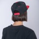 Gorro 5040 Visera Plana negro/rojo