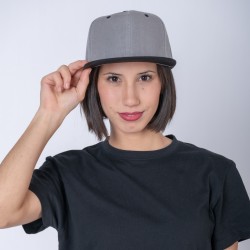 Gorro 5040 Visera Plana gris melange/negro Gorro 5040 Visera Plana gris melange/negro