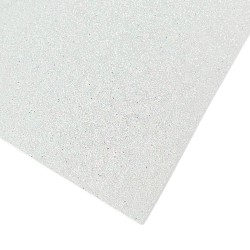 Goma Eva Glitter con adhesivo 60x40cm x10u. Blanco Goma Eva Glitter con adhesivo 60x40cm x10u. Blanco