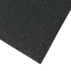 Goma Eva Glitter con adhesivo 60x40cm x10u. Negro