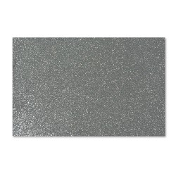 Goma Eva Glitter 60x40cm x10u. Plata