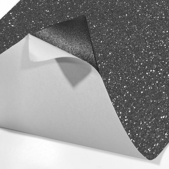 Goma Eva Glitter con adhesivo 60x40cm x10u. Negro Goma Eva Glitter con adhesivo 60x40cm x10u. Negro